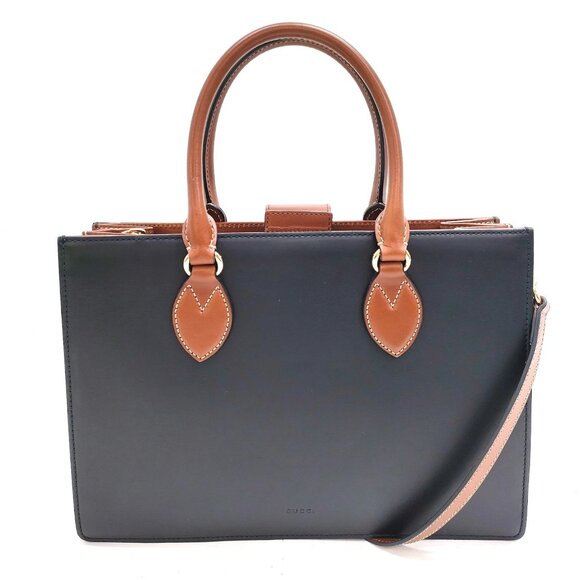 Gucci Handbags - Gucci Hand Bag Black Leather 756-062525